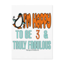 Penguin Happy at 3 postcards