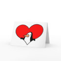 Penguin Heart card by holiday_tshirts Penguin Heart card