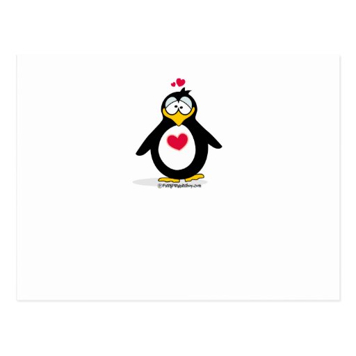 Penguin Heart Post Card