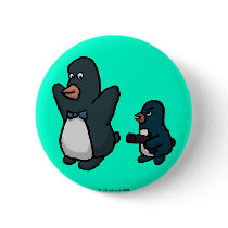 Penguin Hold Up! Pinback Button