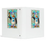 Penguin holding up a fairy child graphic binder