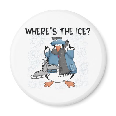 Penguin Ice Skating Magnets by sport_shop