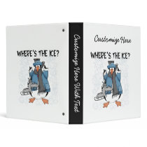 Penguin Ice Skating Tshirts and Gifts 3 Ring Binders