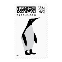 penguin icon postage stamp
