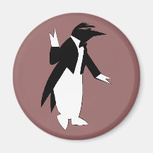 Penguin in a Tuxedo  - Cool As Ice Hipster Fridge Magnets