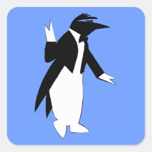Penguin in a Tuxedo  - Cool As Ice Hipster Stickers