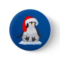 Penguin in Santa Hat buttons by Lidusik Penguin in Santa Hat buttons