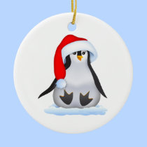 Penguin in Santa Hat ornaments