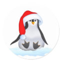 Penguin in Santa Hat stickers