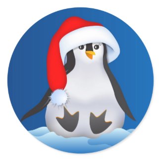 Penguin in Santa Hat