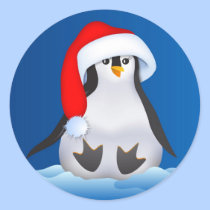 Penguin in Santa Hat stickers