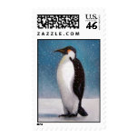 PENGUIN IN SNOW: ART: STAMP
