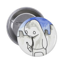 penguin in the city buttons