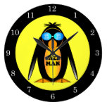 penguin jazz man wall clocks
