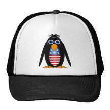 penguin July 4th Mesh Hats