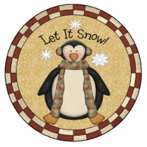 Penguin Let It Snow Ornament photo sculptures