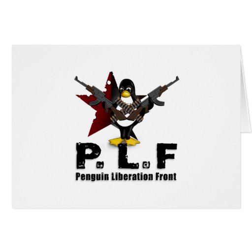 Penguin Liberation Front Greeting Cards