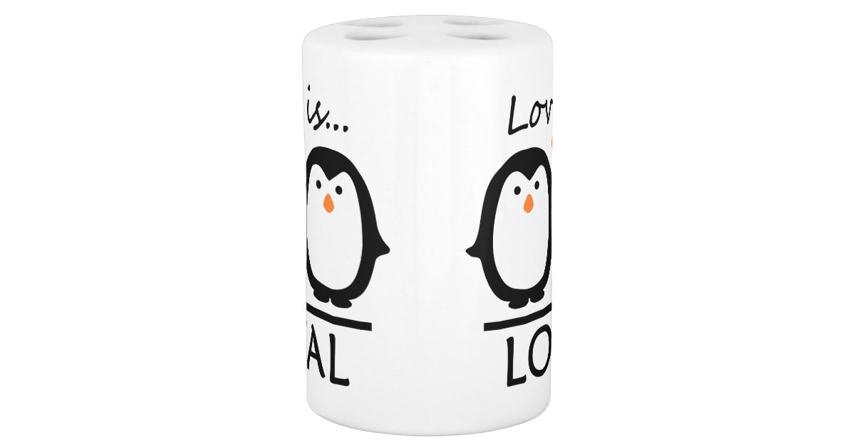 Penguin Love Bathroom Set Zazzle