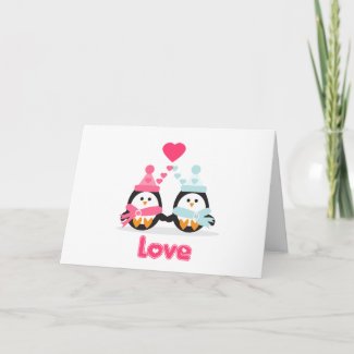Penguin Love card