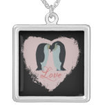 Penguin Love Heart Necklace