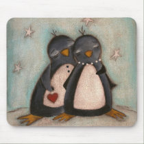 Penguin Love - Mouse Pad mousepads