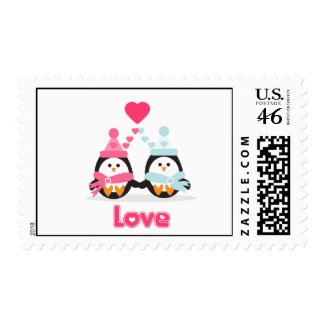 Penguin Love stamp