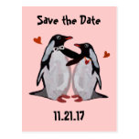 Penguin Love Save the Date Postcards