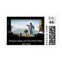 Penguin Magic and The Winter Witch postage by araven Penguin Magic and The Winter Witch postage