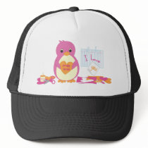 Penguin Making Valentines hats