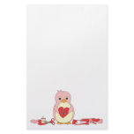 Penguin Making Valentines Stationery Design