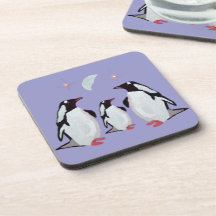 Penguin Moon Coaster Set