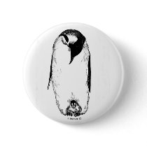 Penguin mother and chick buttons by fhooper Penguin mother and chick buttons