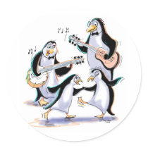 penguin musicans stickers by raycasso penguin musicans stickers