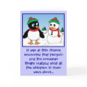 'Penguin n Snowman' Holiday Card