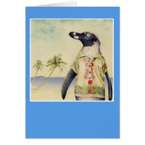 Penguin on Vacation cards by flashwav Penguin on Vacation cards