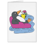 penguin on vacation card