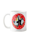 Penguin Pair Mug Red