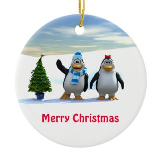 Penguin Pair with Tree
