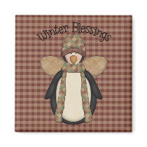 Penguin Pals Christmas Magnet by CSCountry Penguin Pals Christmas Magnet