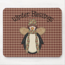Penguin Pals Christmas Mousepad by CSCountry Penguin Pals Christmas Mousepad
