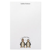 Penguin Pals · Love Never Melts stationery