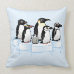 Penguin Party Throw Pillow