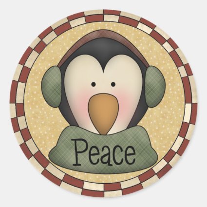 Penguin Peace Sticker