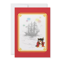Penguin Pirate Invitation