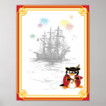 Penguin Pirate Print