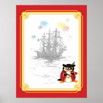 Penguin Pirate Print