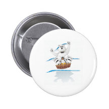 Penguin Polar Bear Snow Button
