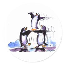 penguin prymid stickers