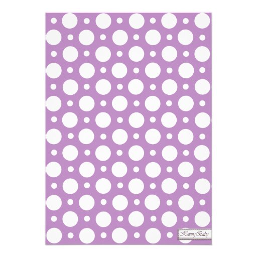 Penguin Purple Polka Dot Baby Shower Invitations