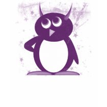 Penguin Purple Vintage Black Shirt